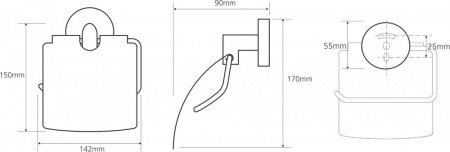 Держатель для туалетной бумаги Bemeta Omega 104212012 Глянец
