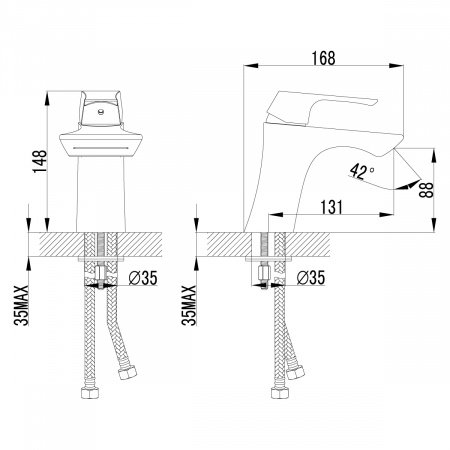 Смеситель для раковины Lemark Unit LM4546C хром