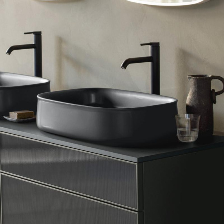 Раковина накладная 55см Duravit Zencha 2373551379 черный матовый