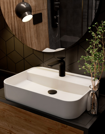 Смеситель для раковины AQUAme Como AQM6510MB черный матовый