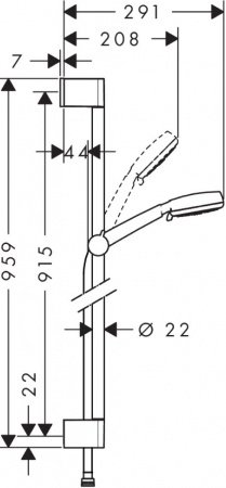 Душевой гарнитур Hansgrohe Crometta 26657400 Хром