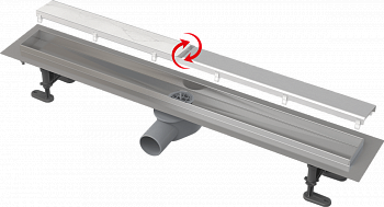 Душевой лоток Alcaplast Modular APZ13-DOUBLE9-750 с ножками и решеткой