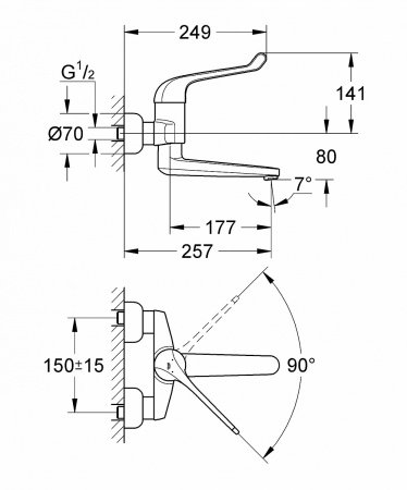 Смеситель для раковины Grohe  32793000 хром