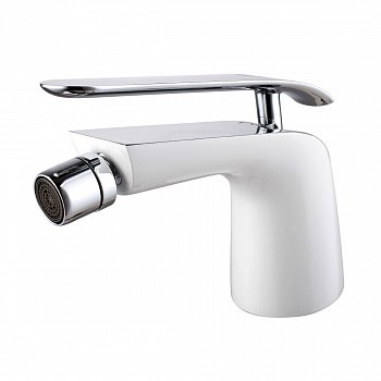 Смеситель для биде Lemark Melange LM4908CW хром/белый
