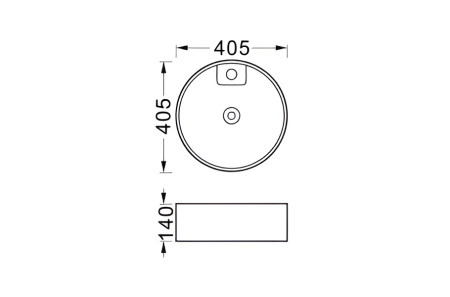 Раковина накладная 40см Aquatek Европа AQ5212-MW белый матовый