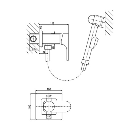 Гигиенический душ со смесителем Rav Slezak YUKON YU147, хром