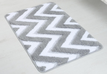 Коврик для ванной Fixsen River 1-ый, FX-5004K, серый, 50х80 см.