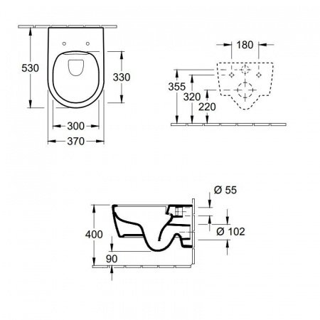 Унитаз Villeroy&Boch Avento Plus Pack 5656RSR1 подвесной с сиденьем Микролифт