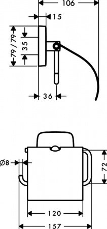 Держатель туалетной бумаги Hansgrohe PuraVida 41508000 с крышкой Хром