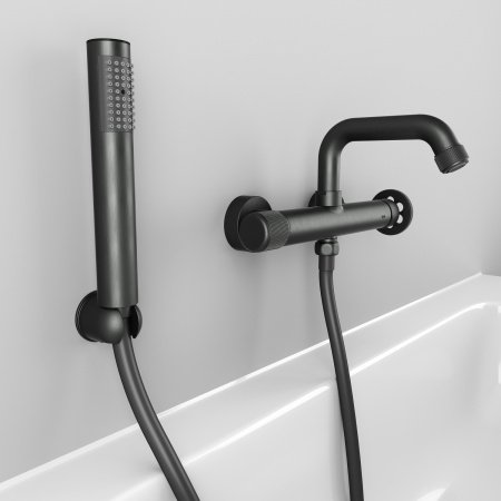 Смеситель для ванны с душем IDDIS Grange GRAGMR2i02 графит матовый