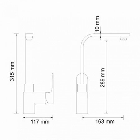 Смеситель для кухни WasserKraft Dinkel 5807 хром