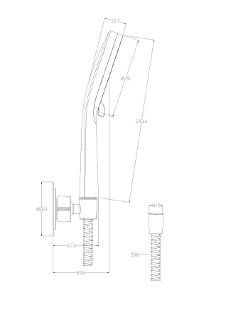 Душевой гарнитур Cersanit Ferro 64086 хром