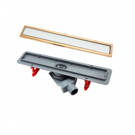 Душевой лоток Pestan Confluo Premium Gold White Glass Line 450