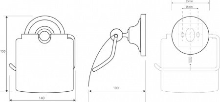 Держатель для туалетной бумаги Bemeta Retro Gold and Сhrom 144212018 Золото хром
