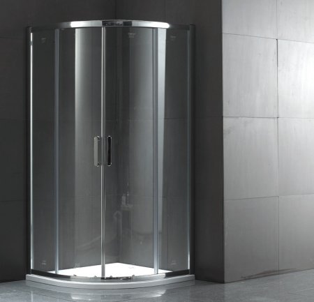 Душевой угол GEMY Victoria 100x100x190 профиль хром, стекло прозрачное, две дверцы