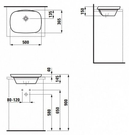 Раковина Laufen Ino 50 8.1730.2 Белая