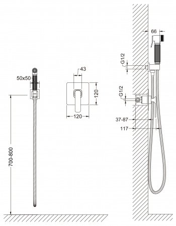 Смеситель для душа Timo Torne 4389/02SM антик