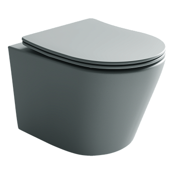 Унитаз подвесной безободковый Ceramica Nova Balearica CN6000MH серый матовый