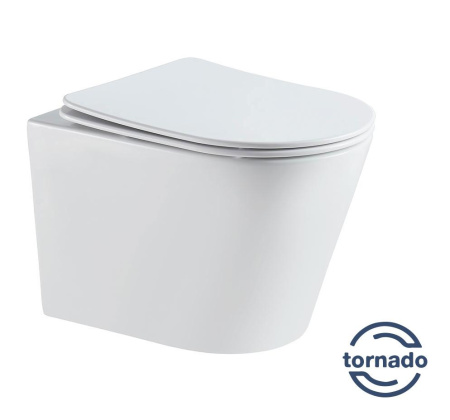 Унитаз подвесной безободковый Vincea Piatti VT1-11T белый, с сиденьем микролифт