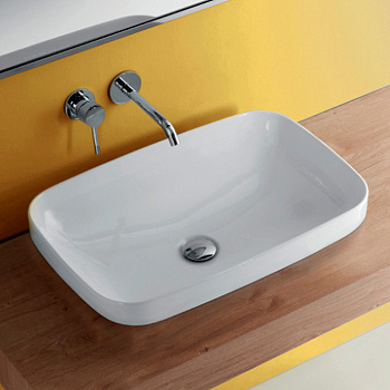 Раковина встраиваемая сверху / накладная 60см Kerasan Tribeca 514301 белый