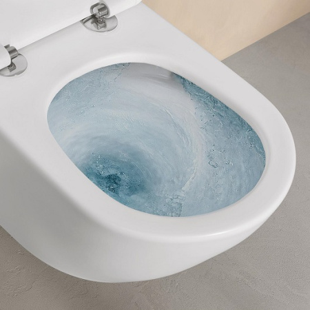 Унитаз подвесной безободковый Villeroy & Boch Antao 4674T0R1 с покрытием CeramicPlus, без сиденья