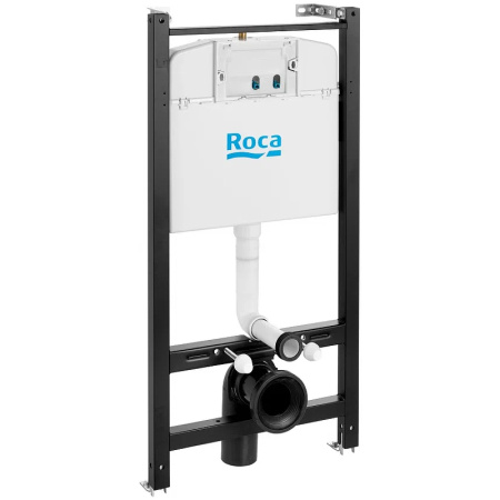 Комплект унитаза с инсталляцией Roca Dama Senso 893104680, глубина унитаза 55см, без клавиши в комплекте, с микролифтом, безободковый, быстросъемное