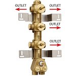 Скрытая часть для термостата HighFlow на 4 потребителя (установка вертикально/горизонтально) Bossini Outlets Z030271000