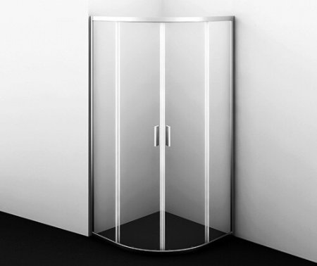 Душевой угол WasserKraft Lippe 45S01 90x90x185, профиль хром, стекло прозрачное