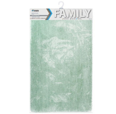 Коврик для ванной Fixsen Family, зеленый, 1-ый (70х120 см), FX-9003F