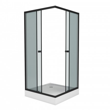 Душевой угол Niagara NG- 009-14QT 90x90x195 профиль черный, стекло тонированное