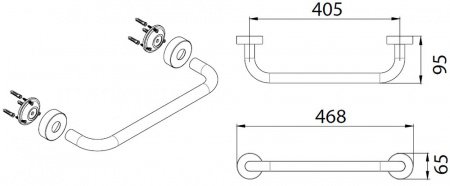 Поручень для ванны Fixsen Hotel FX-31017 Хром
