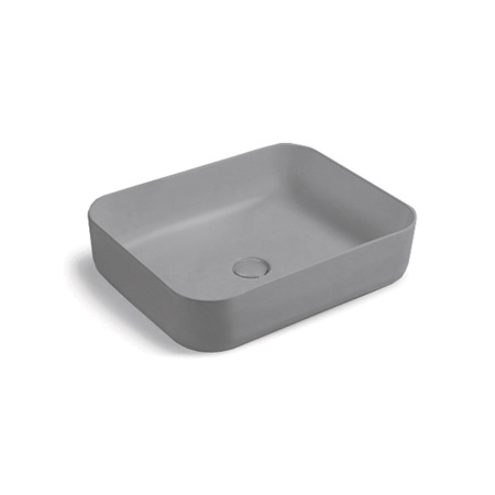 Раковина накладная 50см Vincea VBS-105MG серый матовый