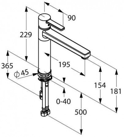 Смеситель для кухни Kludi Zenta 389790575 хром