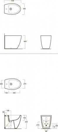 Биде напольное Simas LFTSpazio LFT21