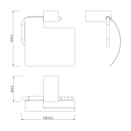 Держатель туалетной бумаги SMOOTH LINE 9722011 черный матовый