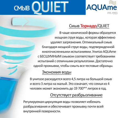 Унитаз подвесной безободковый AQUAme AQM2012 белый, с сиденьем микролифт