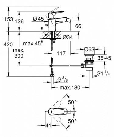 Смеситель для биде Grohe BauEdge New 23331001 хром