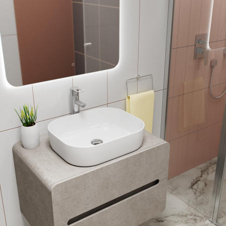 Раковина накладная 49см Point Афина PN43041 белый