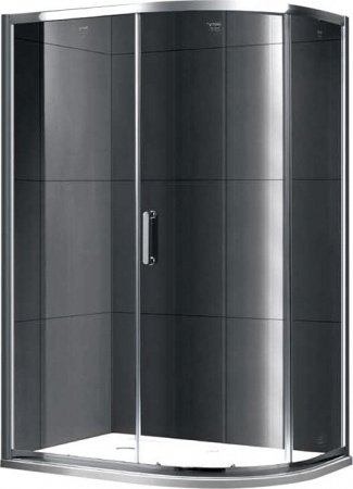 Душевой угол GEMY Victoria 100x90x190 профиль хром, стекло прозрачное, одна дверца