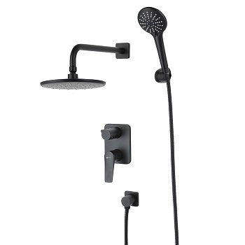 Встраиваемая душевая система Lemark Bronx LM3729BL черный матовый