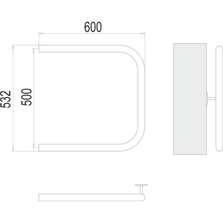 Полотенцесушитель водяной Terminus П-образный (1") БШ 50х60