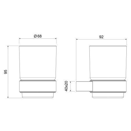 Стакан для ванной Timo Luiro 18531/18 черное золото