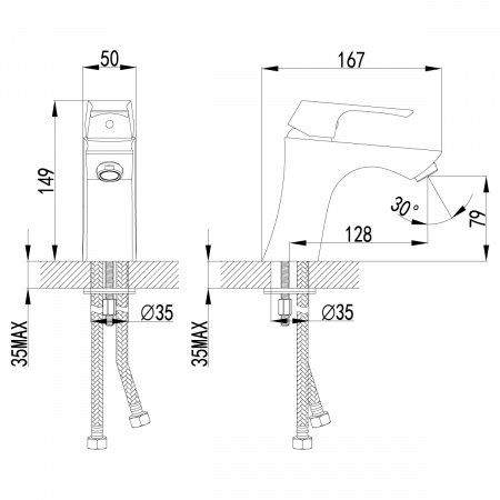 Смеситель для раковины Lemark Unit LM4506C хром