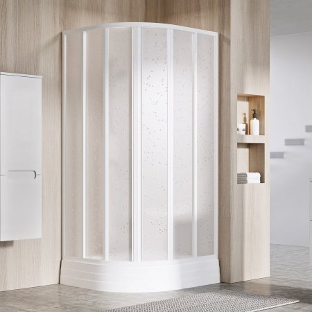 Душевой угол Ravak Supernova SKKP6 80x80x185 профиль белый, полистирол матовое