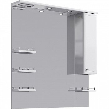 Зеркальный шкаф Aqwella Барселона 100 Ba.02.10 с подсветкой Белый