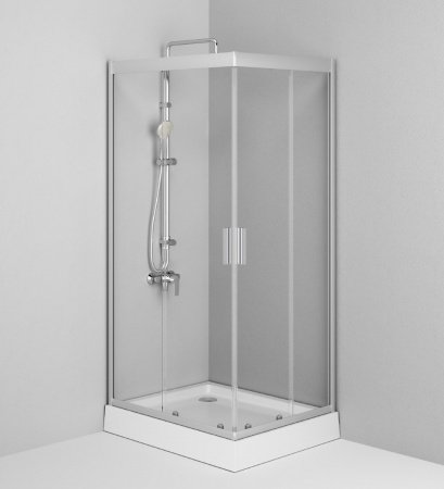 Душевой угол Am.Pm Gem 100x80x190 профиль хром, стекло прозрачное