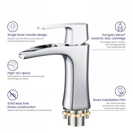 Смеситель для раковины Timo Lumi 4261/00F хром