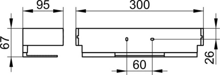 Корзинка для душа Keuco Edition 11 11158130000 хром черный шлифованный