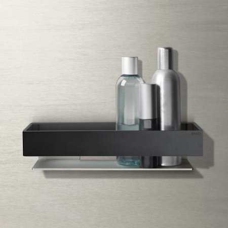 Корзинка для душа со стеклоочистителем Keuco Edition 11 11159130000 хром черный шлифованный