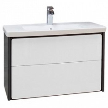 Тумба под раковину Roca Ronda 70 подвесная ZRU9302964 Белый глянец Серый матовый